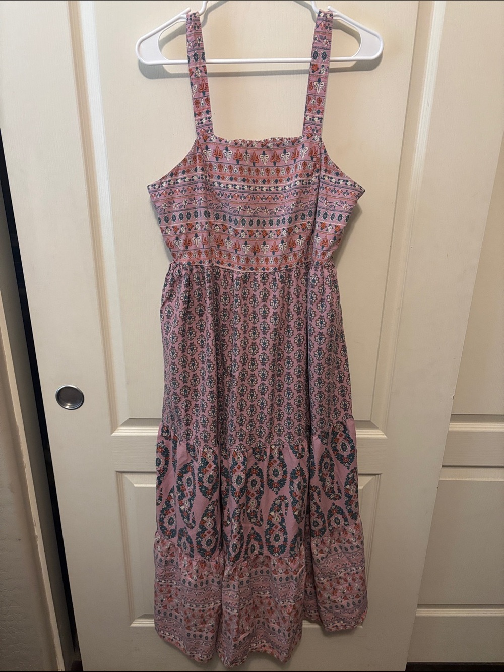 Knox Rose Pink Boho Printed Maxi Dress